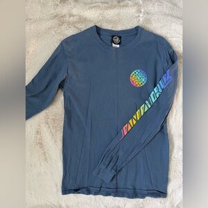 Santa Cruz Skateboards Blue Long Sleeve Shirt